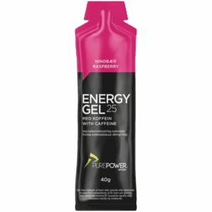 PurePower Energy Gel Koffein Hindbær (40 g)