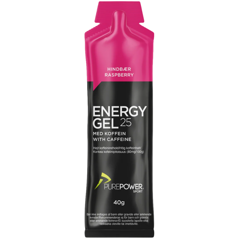PurePower Energy Gel Koffein Hindbær (40 g)