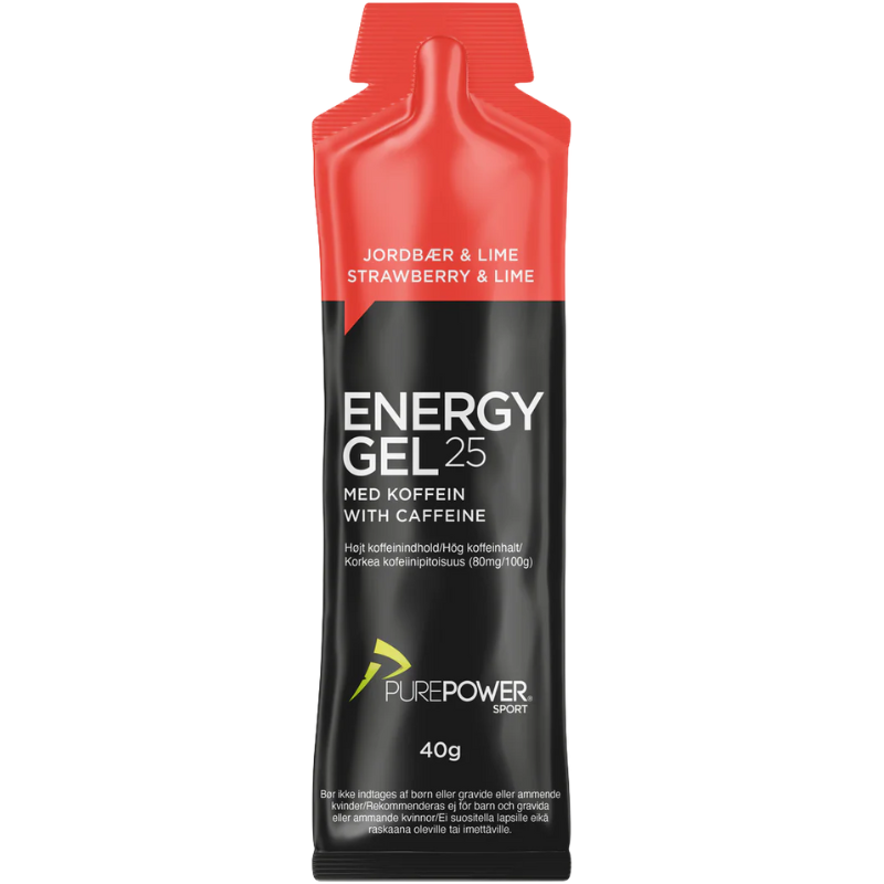PurePower Energy Gel Koffein Jordbær/Lime (40 g)