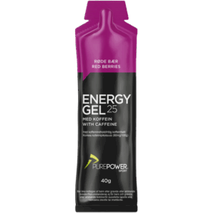 PurePower Energy Gel Koffein Røde Bær (40 g)