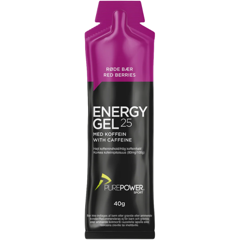 PurePower Energy Gel Koffein Røde Bær (40 g)