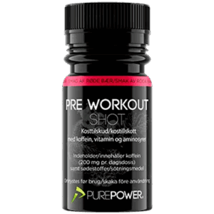 PurePower Pre Workout Shot (PWO) Røde bær 60 ml