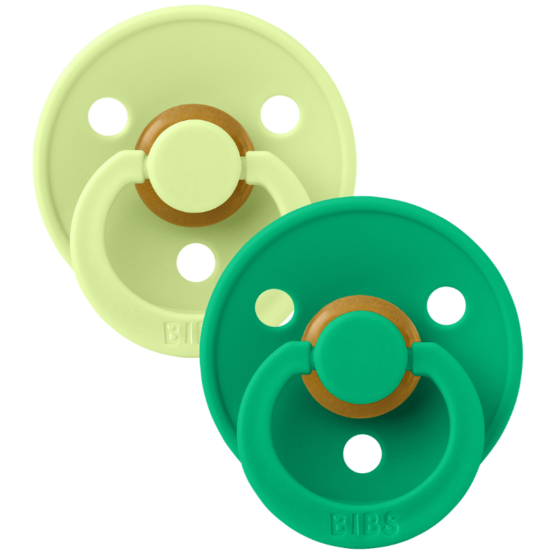 Bibs Pacifier Colour Latex Size 1 Matcha/Cactus (2 stk)