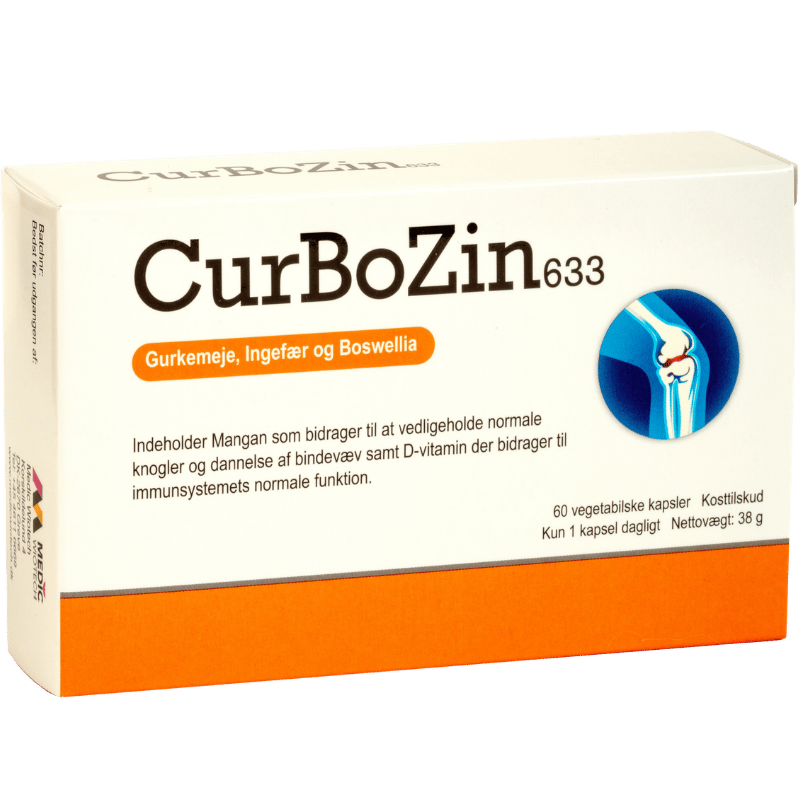 CurBoZin Ingefær, Gurkemeje & Boswellia (60 kaps)