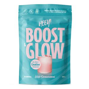 Heey! Boost & Glow Creatine + Vegan Collagen Wild Strawberries - 300 g.