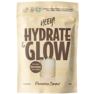 Heey! Hydrate & Glow Electrolytes + Coll-egan® Pineapple Coconut (240 g)