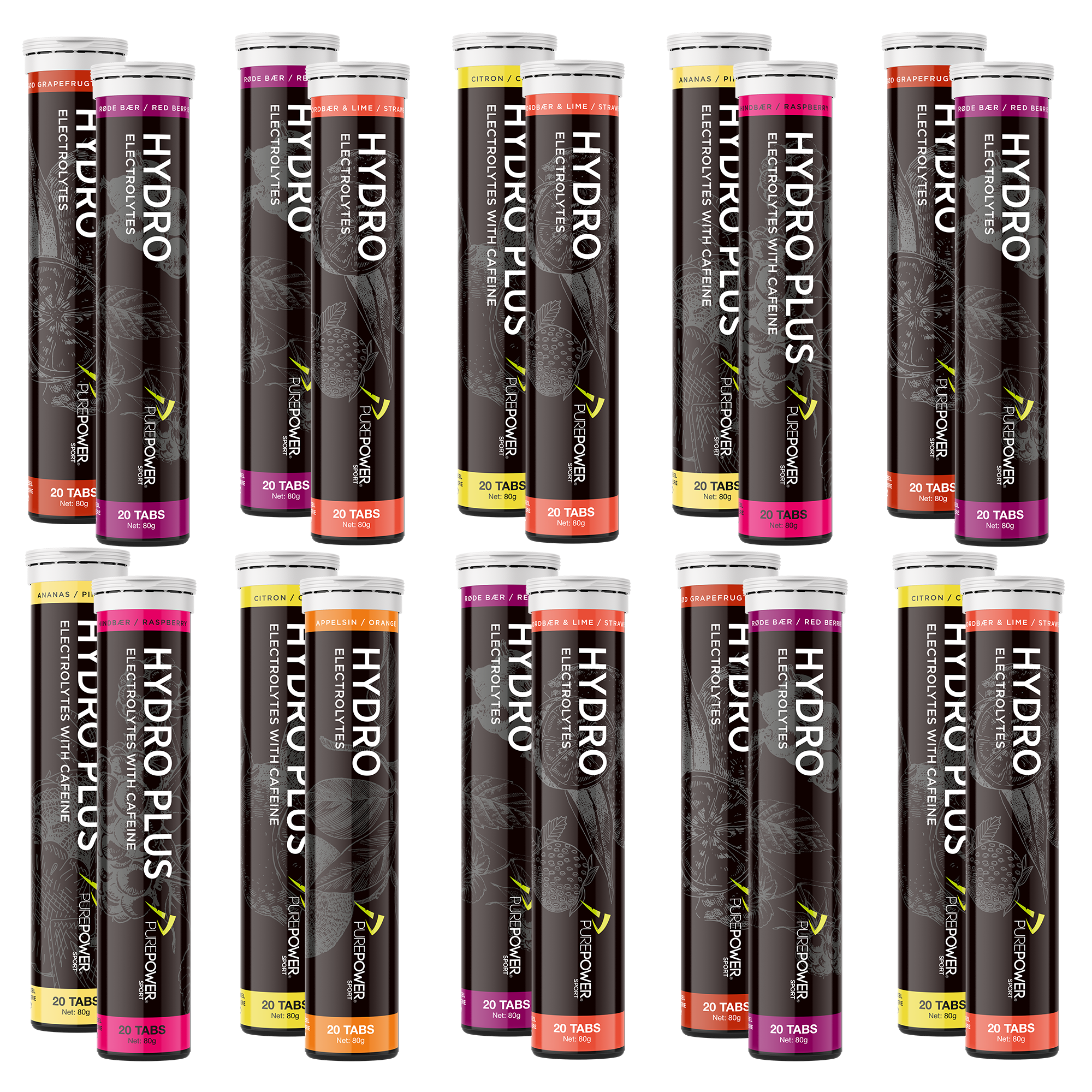 Hydro tab Elektrolytter - mix 20