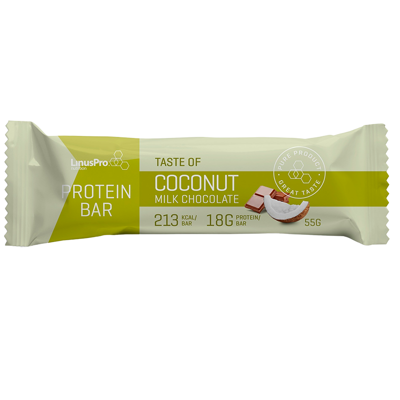 LinusPro Proteinbar Kokos & Mælkechokolade (55 g)