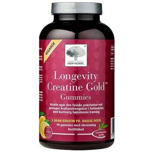 Longevity Creatine Gold Gummies - 90 Vingummi - New Nordic