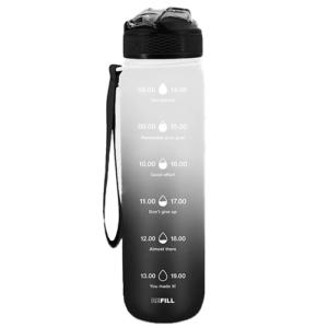 Nupo Motivations Vandflaske Sort (1000 ml)