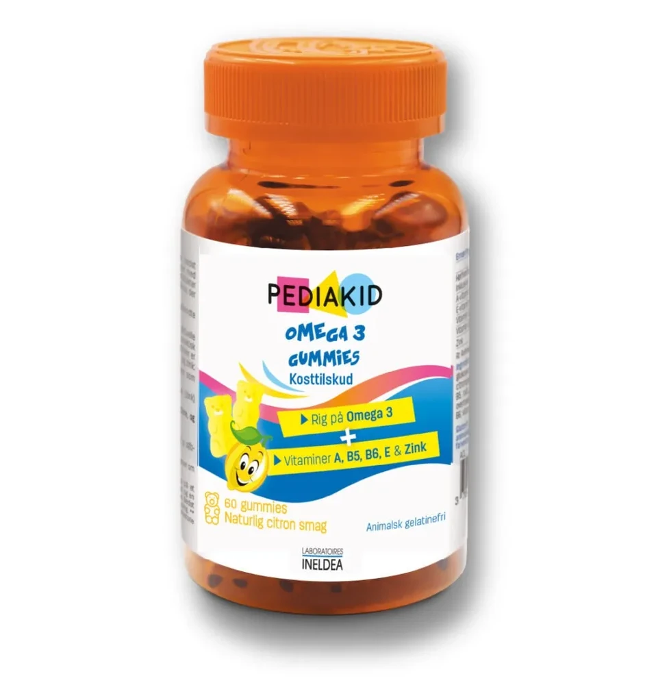PEDIAKID OMEGA 3 Kosttilskud i form af gummies, 60stk.