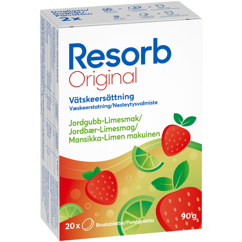 Resorb Original Jordbær-Lime (2 x 10 stk)