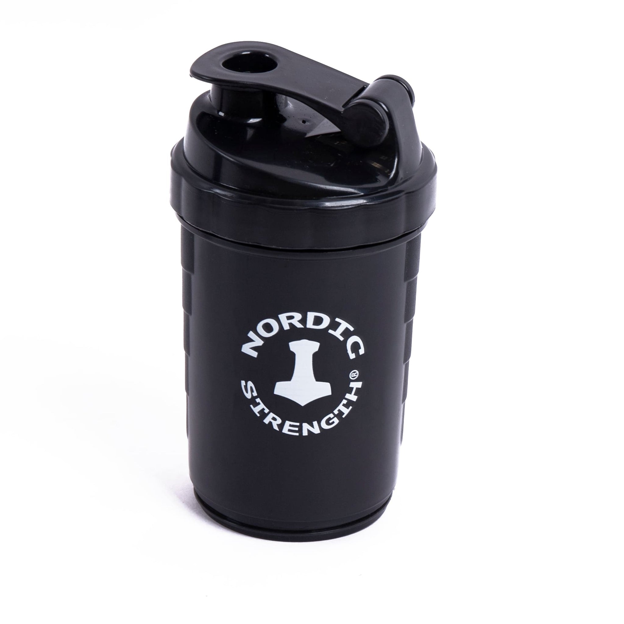Shaker til proteinpulver (Nordic strength) - Sort 500 ml.