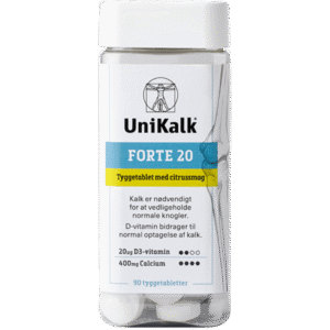 Unikalk Forte 20 Tyggetablet (90 stk)